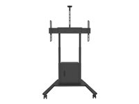 Multibrackets M Motorized Floorstand - Stativ - motorisert - for LCD-TV - svart - skjermstørrelse: 42"-100" - plassering på gulv - med skap og kamerahylle 7350073736775