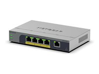 NETGEAR Easy Smart GS105EP - Switch - L3 - smart - 1 x 10/100/1000 + 4 x 10/100/1000 (PoE+) - stasjonær, veggmonterbar - PoE+ (63 W) GS105EP-100EUS