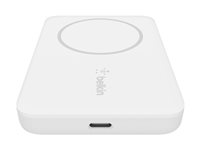 Belkin BoostCharge - Strømbank - 2500 mAh - 7.5 watt (MagSafe) - hvit - for Apple iPhone 12, 12 mini, 12 Pro, 12 Pro Max BPD002BTWH