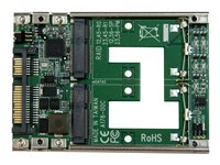 StarTech.com Dual mSATA SSD to 2.5" SATA RAID Adapter Converter - 2x mSATA SSD to 2.5in SATA Adapter with RAID and 7mm Open Frame Housing (25SAT22MSAT) - Diskkontroller - 2 Kanal - mSATA - RAID 0, 1, JBOD, BIG - SATA 6Gb/s - for P/N: BRACKET125PT, BRACKET125PTP, BRACKET225PT, BRACKET425F 25SAT22MSAT