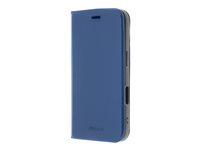 Insmat Easy - Lommebok for mobiltelefon - polyuretan, kartong+papir, termoplast-polyuretan (TPU) - elektrisk blå - for Apple iPhone 16 650-3291