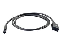 C2G 3ft USB-C to C 3.1 (Gen 2) Male to Female Extension Cable (10Gbps) - USB-forlengelseskabel - USB-C (hann) til USB-C (hunn) - USB 3.1 Gen 2 / Thunderbolt 3 - 3 A - 90 cm - formstøpt - svart 88658