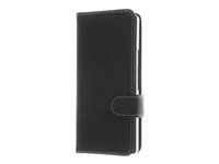 Insmat Exclusive - Lommebok for mobiltelefon - magnetisk - polyuretanlær, kartong+papir, termoplast-polyuretan (TPU), bomullssting - svart - for Samsung Galaxy Z Fold6 650-3277