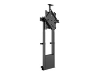 Multibrackets M - Stativ - Flip - for flatpanel / videokonferansekamera - motorisert, med skap - svart - skjermstørrelse: 43"-86" - gulvmonterbar - utgang: 32 V 7350105215650
