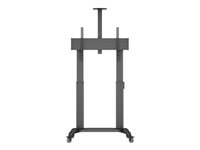 Multibrackets M Motorized Public Floorstand Dual Pillar 180 HD - Vogn - motorisert - for flatpanel / videokonferansekamera - aluminium - svart - skjermstørrelse: 75"-110" 7350105213120