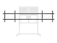 Multibrackets M Motorized Dual Screen Mount - Monteringskomponent (dobbelskjermfeste) - for 2 LCD-skjermer - stål - svart - skjermstørrelse: inntil 84" - gulvstativmonterbar, veggmonterbar 7350105210426