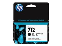 HP 712 - 38 ml - svart - original - DesignJet - blekkpatron - for DesignJet Studio, T210, T230, T250, T630, T650 3ED70A
