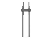 Multibrackets M Pro Dual Pole Floormount B2B - Stativ - for 2 LCD-skjermer - plastikk, aluminium, stål - svart - skjermstørrelse: 65"-90" - plassering på gulv 7350073738977