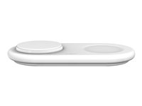 Belkin BoostCharge Pro 2-in-1 - Trådløs ladepute - magnetisk + AC-strømadapter - 15 watt - hvit WIZ021VFWH