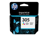 HP 305 - 4.48 ml - farge (cyan, magenta, gul) - original - blekkpatron - for Deskjet 23XX, 27XX, 28XX, 41XX, 42XX; DeskJet Plus 41XX; ENVY 60XX, 64XX; ENVY Pro 64XX 3YM60AE#UUS