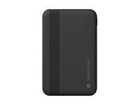 dbramante1928 re-charge - Strømbank - 5000 mAh - 20 watt - Apple 2.4A, BC 1.2, PD 2.0, PD 3.0, QC 2.0, QC 3.0 - 2 utgangskontakter (24 pin USB-C, USB-type A) - på kabel: USB-C - svart CP05ACBL7151
