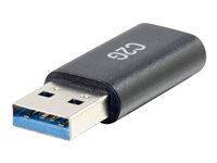 C2G USB C to USB Adapter - SuperSpeed USB Adapter - 5Gbps - F/M - USB-adapter - USB-C (hunn) reversibel til USB-type A (hann) - USB 3.0 - formstøpt - svart 54427