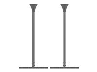 Multibrackets M Pro Series - Innhegning - lav profil - for LCD-skjerm - låsbar - stål - svart - skjermstørrelse: 49"-65" - kan monteres fra gulv til tak 7350105211645