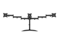 Multibrackets M Deskstand Basic Triple - Monteringssett (skrivebordsmontering) - for 3 LCD-skjermer - stål, høyverdig aluminium - svart - skjermstørrelse: 15"-27" - skrivebordsstativ 7350073733392