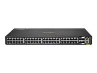 HPE Aruba 6200M 48G 4SFP+ Switch - Switch - Max. Stacking Distance 10 km - L3 - Styrt - 48 x 10/100/1000 + 4 x 1 Gigabit / 10 Gigabit SFP+ (opplink / stabling) - front og side til bakside - rackmonterbar - BTO R8Q69A