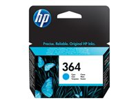 HP 364 - 3 ml - cyan - original - blekkpatron - for Deskjet 35XX; Photosmart 55XX, 55XX B111, 65XX, 7510 C311, 7520, Wireless B110 CB318EE#ABB