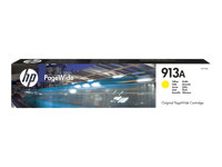 HP 913A - Gul - original - PageWide - blekkpatron - for PageWide 352, 377, MFP 377; PageWide Pro 452, 477, 552, 577, MFP 477 F6T79AE