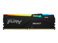 Kingston FURY Beast - DDR5 - sett - 128 GB: 4 x 32 GB - DIMM 288-pin - 2600 MHz / PC5-41600 - CL40 - 1.25 V - on-die ECC KF552C40BBAK4-128