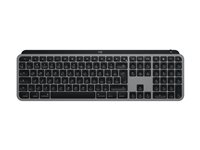 Logitech Master Series MX Keys S for Mac - Tastatur - full size - bakbelysning - trådløs - Bluetooth LE - QWERTY - Italiensk - romgrå 920-011629