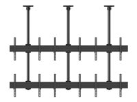 Multibrackets M Pro MBC3X2U - Monteringssett (takmontering) - for 6 LCD-skjermer - aluminium, stål - svart - skjermstørrelse: 40"-65" - takmonterbar 7350073733569