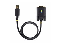 StarTech.com 6.6ft (2m) USB to Serial Adapter Cable, COM Retention, RS232 - USB / seriell-kabel - USB (hann) til DB-9 (hann) skrubar - 2 m - formstøpt, robust - svart 1P6FFC-USB-SERIAL