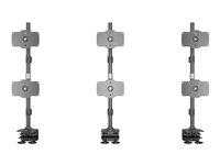 Multibrackets M - Monteringssett (3 klemmer, 3 stativ) - for 6 LCD-skjermer - aluminium, stål - svart - skjermstørrelse: 24"-32" - skrivebordsmonterbar 7350105212741