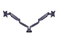 Multibrackets M Deskmount Spring Dual - Monteringssett (skrivebordsmontering) - for 2 LCD-skjermer - stål, høyverdig aluminium - svart - skjermstørrelse: 15"-27" 7350073733286