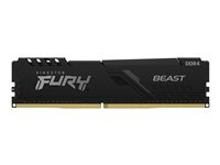 Kingston FURY Beast - DDR4 - sett - 32 GB: 2 x 16 GB - DIMM 288-pin - 1866 MHz / PC4-29800 - CL19 - 1.35 V - ikke-bufret - ikke-ECC - svart KF437C19BB1K2/32