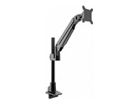 Multibrackets M - Monteringssett (leddarm, skrivebordsklemmemontering) - gassheis - for LCD-skjerm - VESA, grunnstang - aluminium - svart - skjermstørrelse: 15"-34" 7350105214264