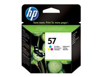 HP 57 - 17 ml - farge (cyan, magenta, gul) - original - blekkpatron - for Deskjet 450, 55XX; Officejet 6110; Photosmart 7150, 7350, 7550; psc 21XX, 2210 C6657AE#UUQ