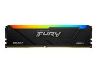 Kingston FURY Beast RGB - DDR4 - modul - 16 GB - DIMM 288-pin - 1333 MHz / PC4-21328 - CL16 - 1.2 V - ikke-bufret - ikke-ECC - svart KF426C16BB12A/16