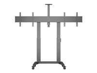 Multibrackets M - Vogn - motorisert - for 2 LCD-skjermer - låsbar - aluminium - svart - skjermstørrelse: 60"-75" 7350105214424