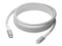 dbramante1928 re-charge - Lightning-kabel - 24 pin USB-C hann til Lightning hann - 2.5 m - 100 % resirkulert plast, flettet kabel CB25CLGR7121