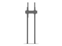 Multibrackets M Pro Dual Pole Floorbase B2B - Stativ - for 2 LCD-skjermer - plastikk, aluminium, stål - svart - skjermstørrelse: 65"-90" - plassering på gulv 7350073738984