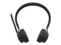 Lenovo - Hodesett - on-ear - Bluetooth - trådløs - USB-A via Bluetooth-adapter - svart - Certified for Microsoft Teams 4XD1M80020