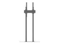 Multibrackets M Pro Dual Pole Floorbase - Stativ - for LCD-skjerm - plastikk, aluminium, stål - svart - skjermstørrelse: 65"-90" - plassering på gulv 7350073738960