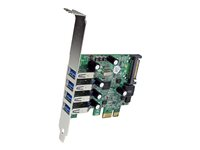 StarTech.com 4-Port PCI Express SuperSpeed USB 3.0 Controller Card with UASP - USB 3.0 Expansion Card with SATA Power (PEXUSB3S4V) - USB-adapter - PCIe - USB 3.0 x 4 - for P/N: BNDTB10GI, BNDTB210GSFP, BNDTB410GSFP, BNDTB4M2E1, BNDTBUSB3142, HBS304A24A PEXUSB3S4V