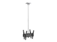 Multibrackets M Ceiling Mount Pro MBC1UX2 - Monteringssett (takplate, 2 tippearmer, 2 forlengelsesrør (80 cm), maskinvaresett) - for 2 LCD-skjermer - plastikk, aluminium, stål - hvit - skjermstørrelse: 32"-75" - takmonterbar 7350022738652