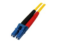 StarTech.com 1m Fiber Optic Cable - Single-Mode Duplex 9/125 - LSZH - LC/LC - OS1 - LC to LC Fiber Patch Cable (SMFIBLCLC1) - Koblingskabel - LC-enkeltmodus (hann) til LC-enkeltmodus (hann) - 1 m - fiberoptisk - dupleks - 9 / 125 micron - OS1 - formstøpt - gul - for P/N: SFP100BBXDST, SFP100BBXUST, SFP10GBBXDST, SFP10GBBXUST, SFP10GBLRST, SFP10GBZRST SMFIBLCLC1