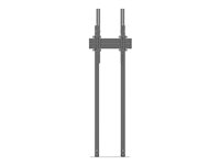 Multibrackets M Pro Dual Pole Floormount B2B - Stativ - for 2 LCD-skjermer - plastikk, aluminium, stål - svart - skjermstørrelse: 65"-90" - plassering på gulv 7350073738977