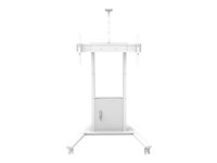 Multibrackets M Motorized Floorstand - Stativ - motorisert - for LCD-TV - hvit - skjermstørrelse: 42"-100" - plassering på gulv - med skap og kamerahylle 7350073736782