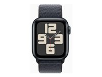 Apple Watch SE (GPS) - 2. generasjon - 40 mm - midnattsaluminium - smartklokke med sportssløyfe - myk dobbeltlagsnylon - blekk - håndleddstørrelse: 130-200 mm - 32 GB - Wi-Fi 4, Bluetooth - 26.4 g MXEA3QN/A