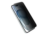 OtterBox Premium Pro - Skjermbeskyttelse for mobiltelefon - glass - med personvernsfilter - blank - for Apple iPhone 16 77-96216