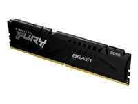 Kingston FURY Beast - DDR5 - modul - 16 GB - DIMM 288-pin - 2600 MHz / PC5-41600 - CL36 - 1.25 V - ikke-bufret - on-die ECC - svart KF552C36BBE-16