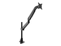 Multibrackets M - Monteringssett (leddarm, skrivebordsklemmemontering) - gassheis - for LCD-skjerm - VESA, enkel grunnstang - aluminium - svart - skjermstørrelse: 15"-34" 7350105214271