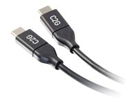C2G 3ft USB C Cable - USB C to USB C Cable - USB C 2.0 5A - 480 Mbps - M/M - USB-kabel - USB-C (hann) reversibel til USB-C (hann) reversibel - USB 2.0 - 30 V - 5 A - 91.4 cm - svart 28827