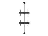 Multibrackets M Pro MBFC2U - Monteringssett (takmontering, gulvmontering) - for 2 LCD-skjermer - aluminium, stål - svart - skjermstørrelse: 40"-65" 7350073733637