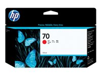 HP 70 - 130 ml - rød - original - blekkpatron - for DesignJet HD Pro MFP, T120, Z2100, Z3100, Z3100ps, Z3200, Z3200ps, Z5200, Z5400 C9456A