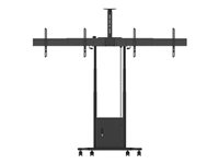 Multibrackets M Motorized Floorstand - Monteringssett (kamerahylle, skapenhet, vognstativ) - motorisert - for 2 LCD-skjermer - svart - skjermstørrelse: 40"-65" - plassering på gulv - utgang: 32 V 7350073738557