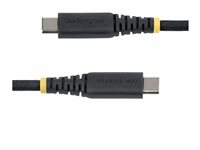 StarTech.com - USB-kabel - 24 pin USB-C (hann) til 24 pin USB-C (hann) - USB 2.0 - 3 A - USB Power Delivery (60W) - svart USB2CC2MNCBR